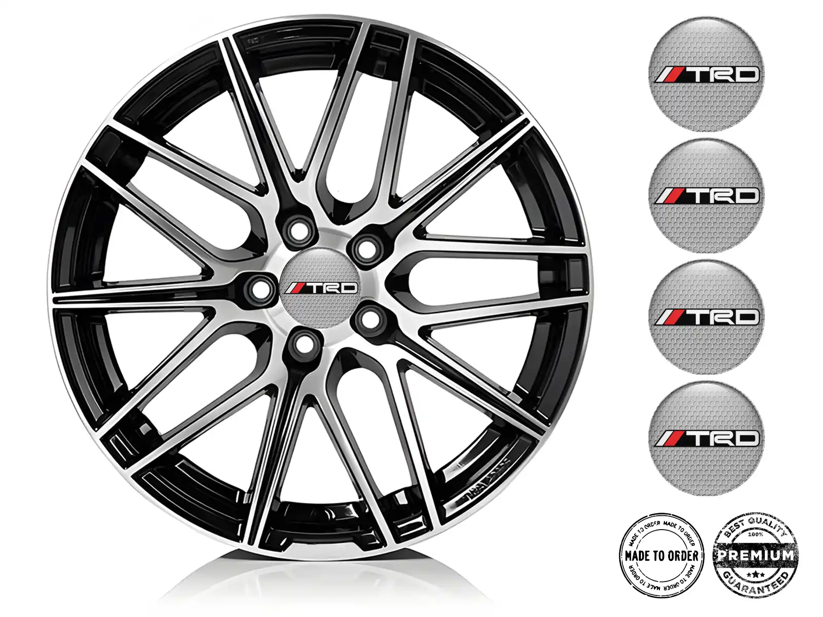 Toyota TRD Etiqueta Bombada Logo Pegatinas de Silicona Premium